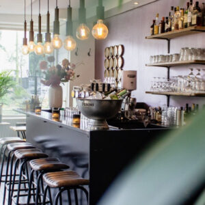 Cozy cafe with artisan coffee